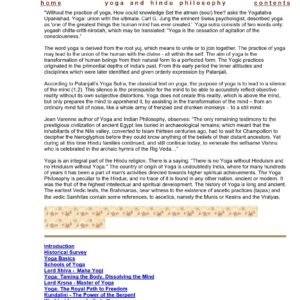 Yoga and Hindu philosophy