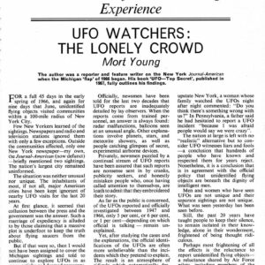 Young,UFOs 1966,New York State,FSR-SI 1969 N 2,Beyond Condon