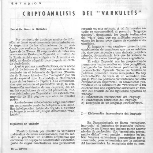 Zagorski,Lenguaje Varkulets,O.Galindez - Imagen 1