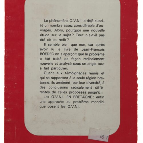 Libro "LES O.V.N.I. en Bretagne - ANATOMIE D'UN PHENOMENE" - Imagen 2