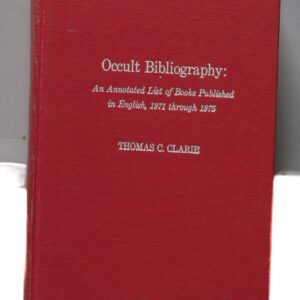 Libro "Occult Bibliography: An Annotated List of Books Published in English, 1971 through 1971"